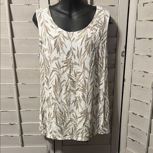 Linen/bamboo tank by Blue Sky size M